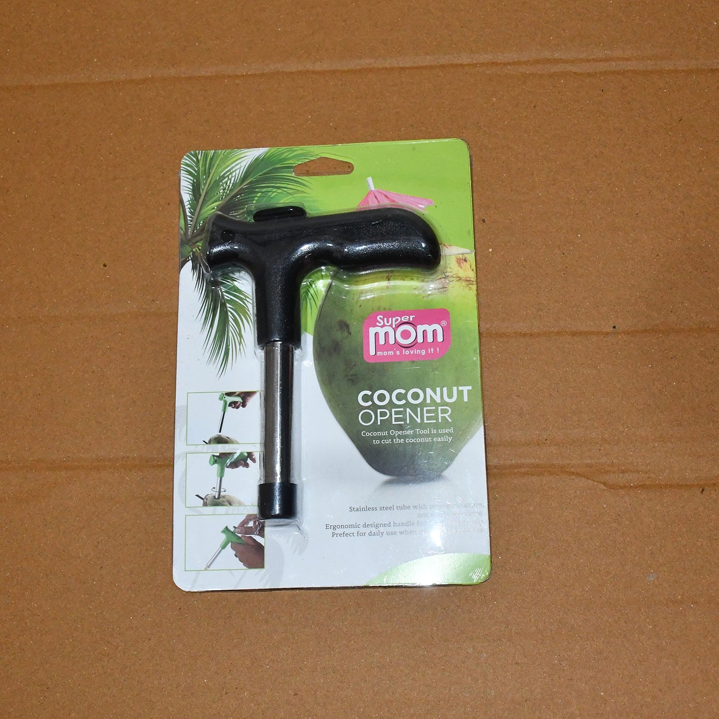 Coconut Opener Tool With Ergonomic Handle (1 Pc)