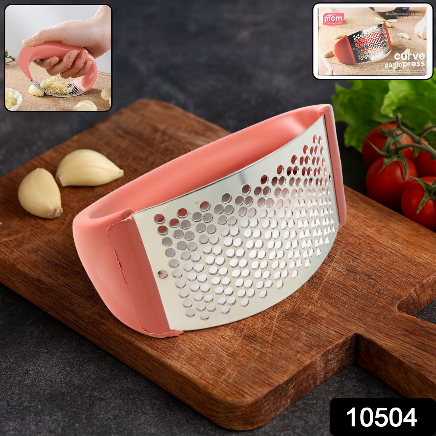 Premium Curve Garlic Press Crusher