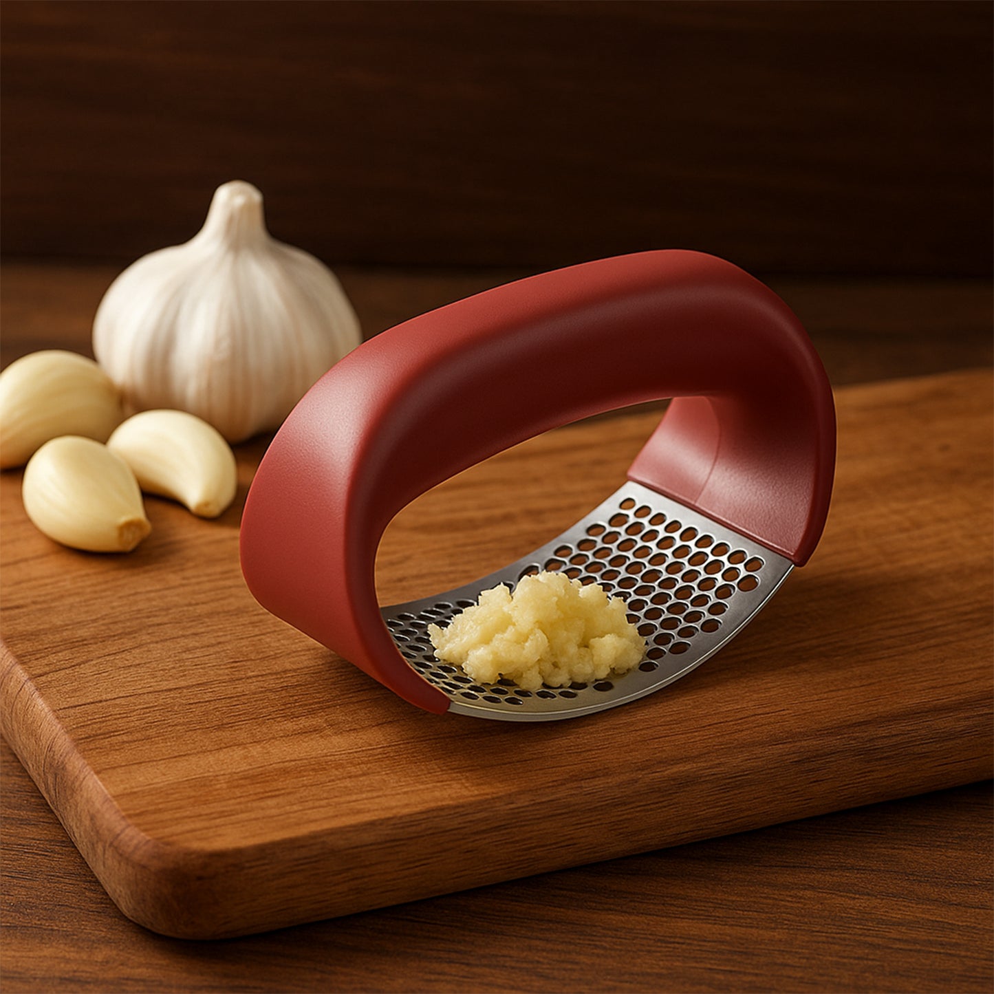 Premium Curve Garlic Press Crusher