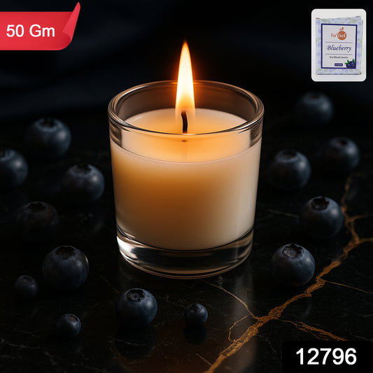 Inlief  Blueberry Soy-blend Votive Candle Glass  50 Gm (1 Pc)