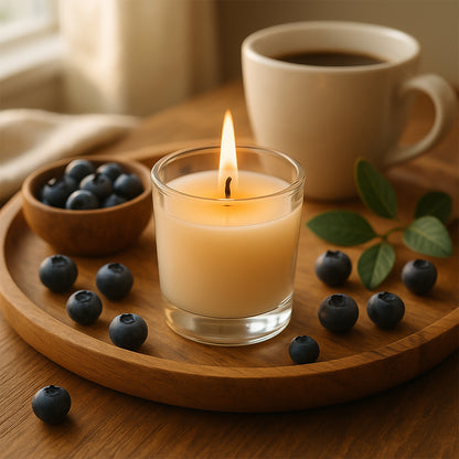 Inlief  Blueberry Soy-blend Votive Candle Glass  50 Gm (1 Pc)